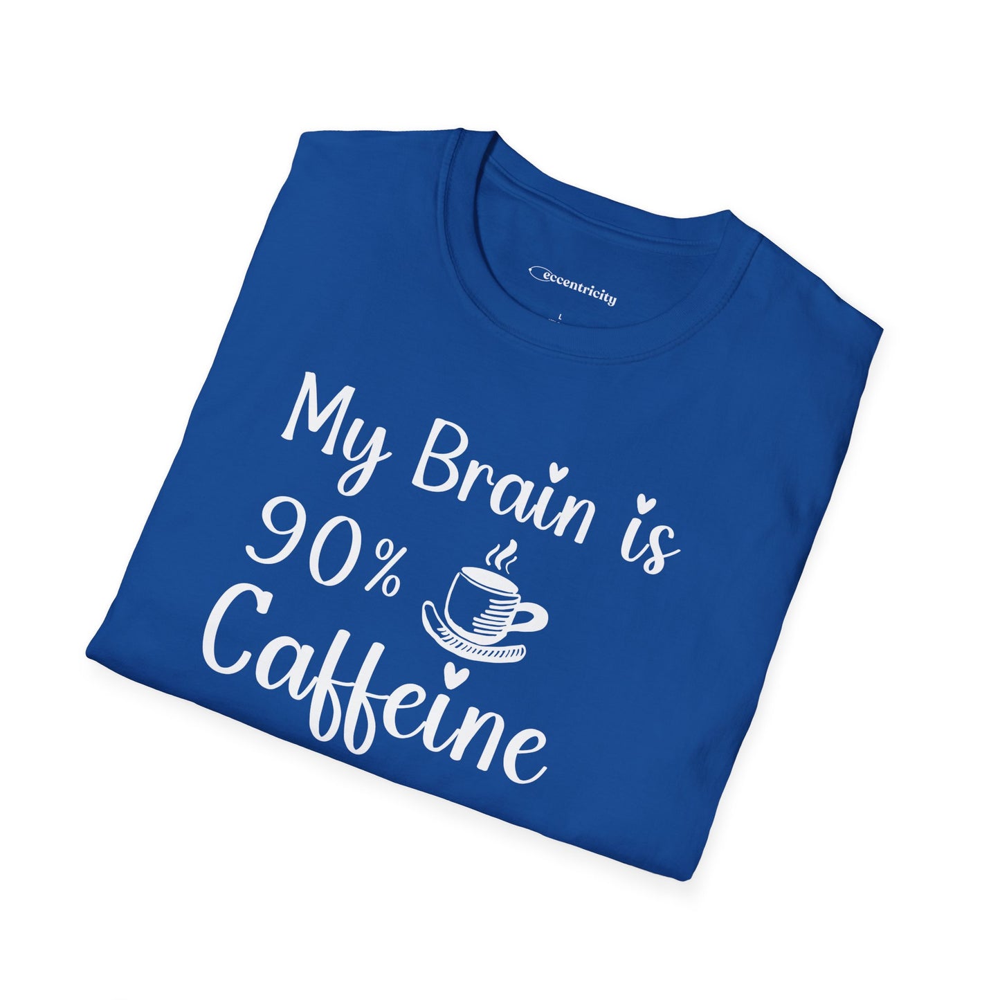 "My brain is 90% Coffee and 10% Physics" Premium Physics Shirt