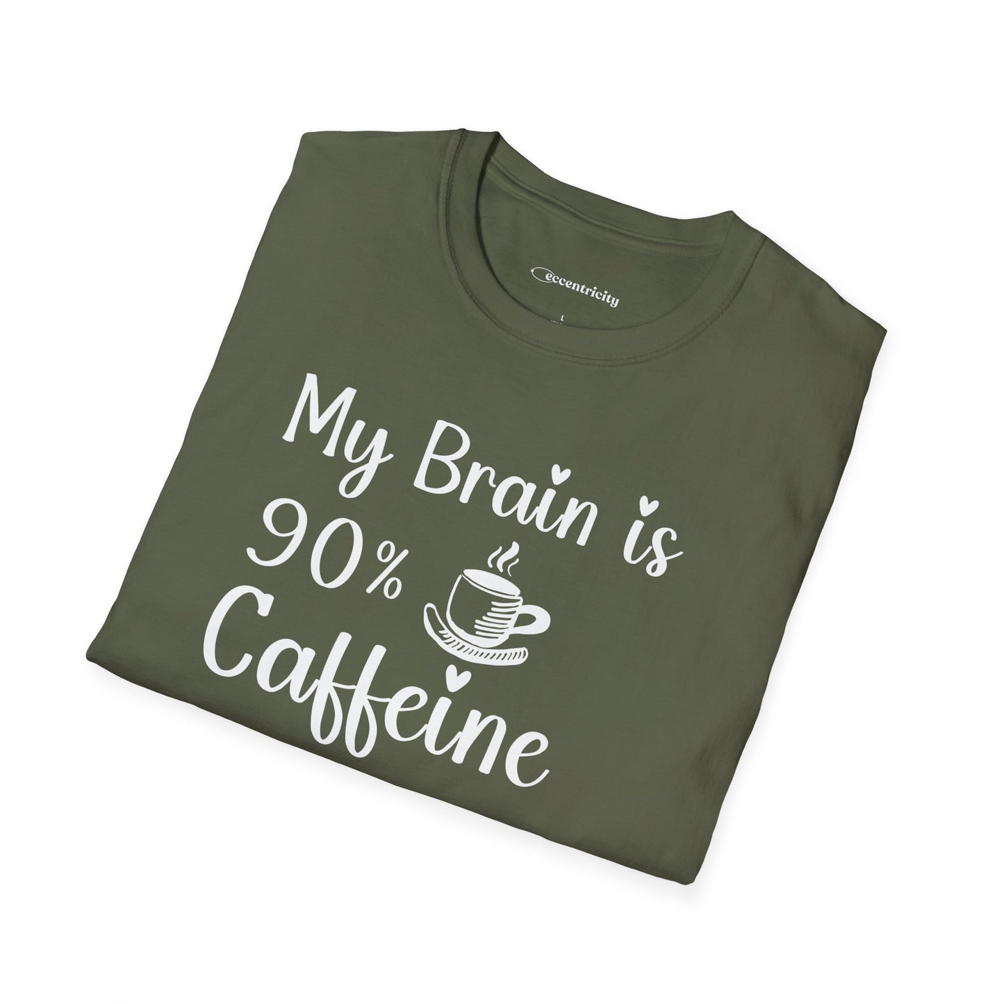 "My brain is 90% Coffee and 10% Physics" Premium Physics Shirt