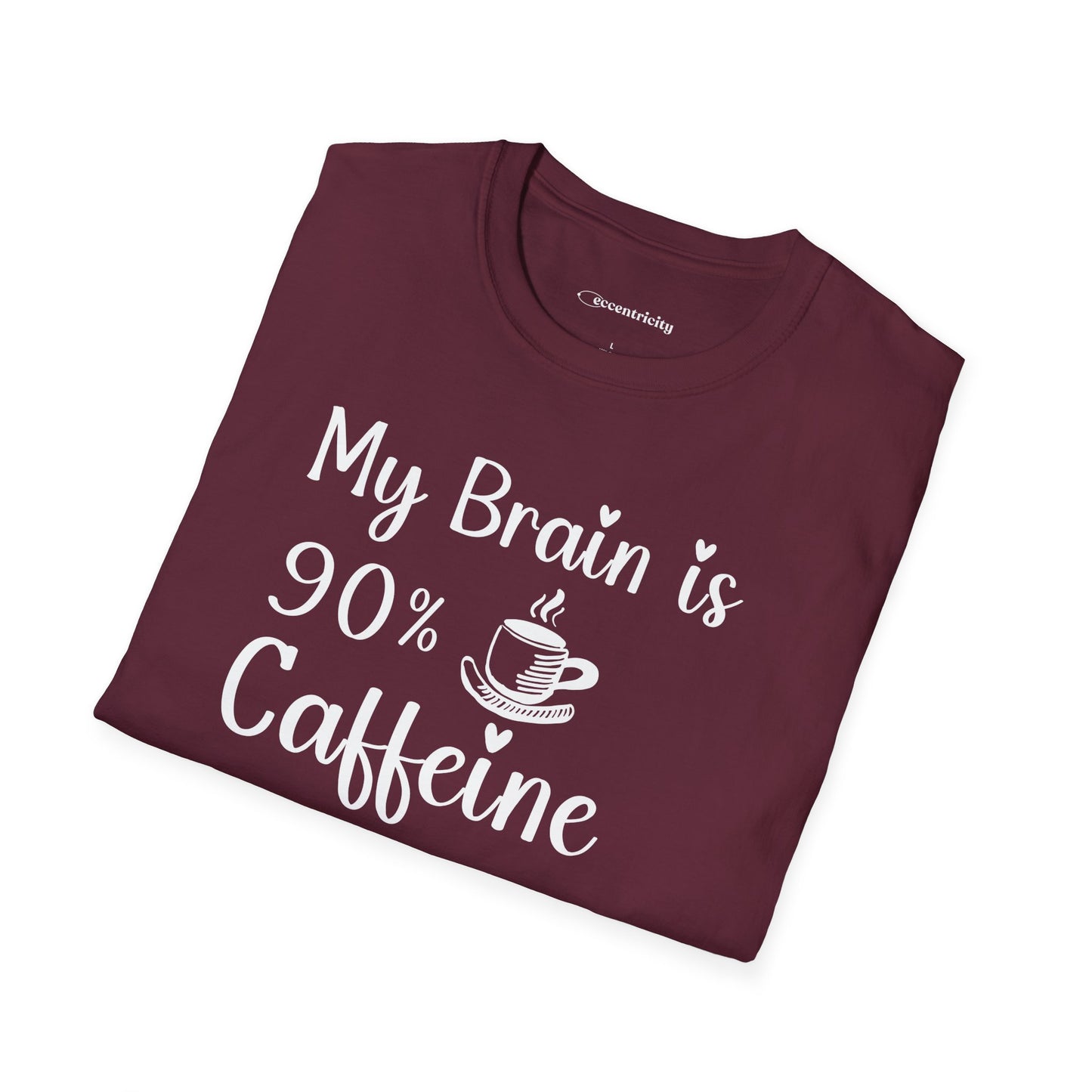 "My brain is 90% Coffee and 10% Physics" Premium Physics Shirt