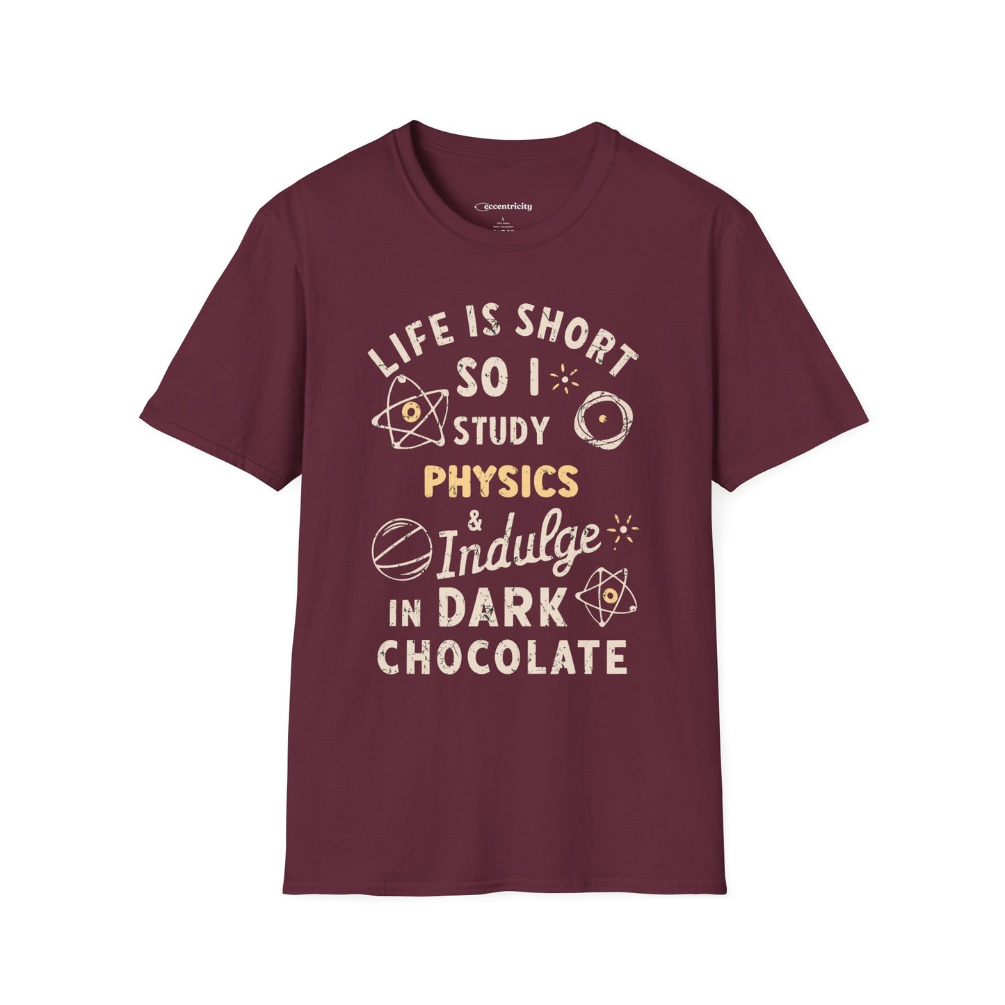 "I study Physics and Indulge in Dark Chocolate" Premium Physics Shirt