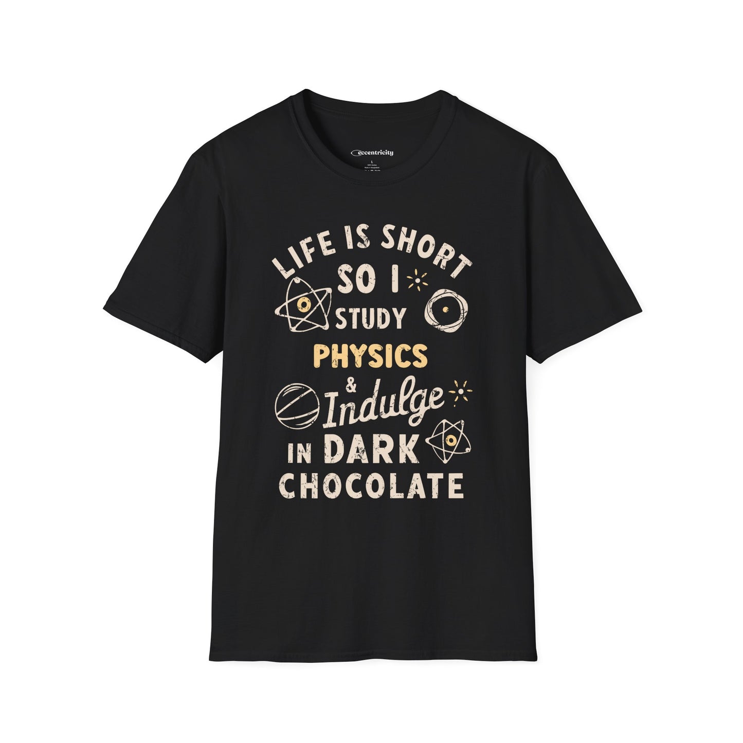 "I study Physics and Indulge in Dark Chocolate" Premium Physics Shirt