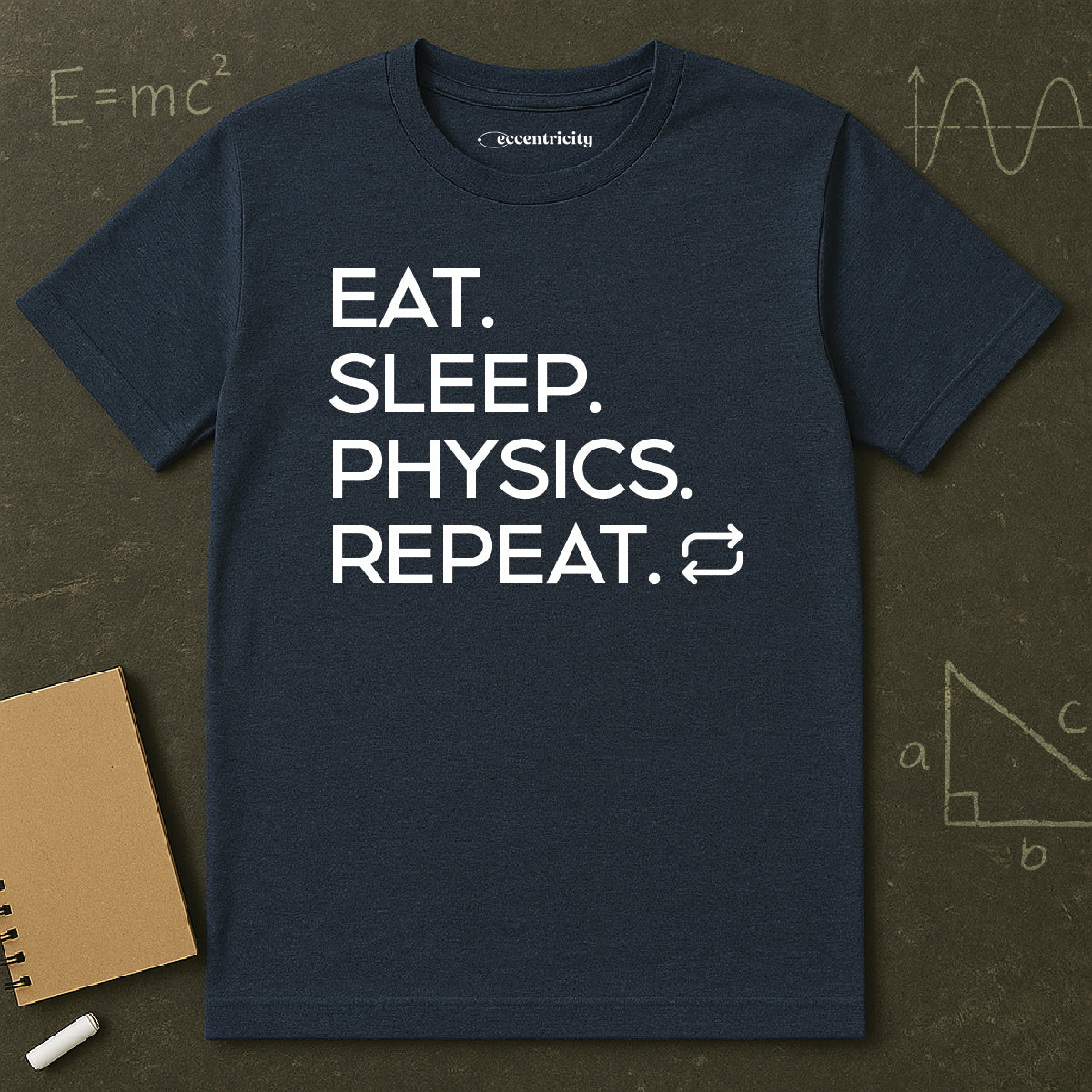 "Eat Sleep Physics Repeat" A Physics Themed Tee 🧪⚡