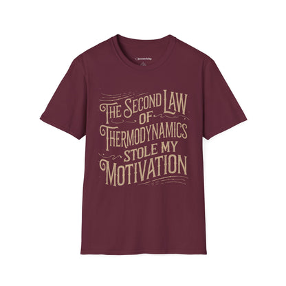 "The second law of Thermodynamics stole my Motivation" Premium Physics Shirt