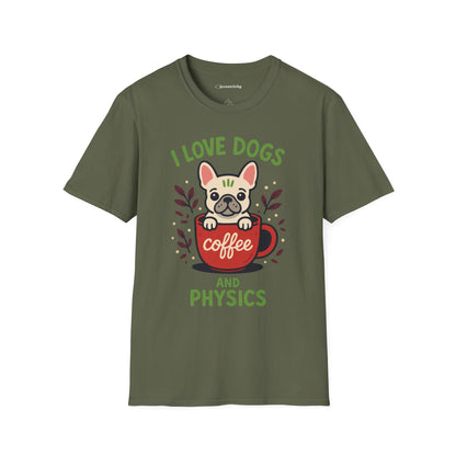 "I Love Dogs and Physics" - Premium Physics Shirt