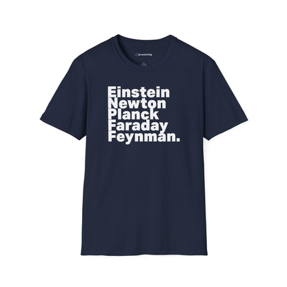 "Einstein Newton Planck Fraday Feynman"Premium Physics Shirt