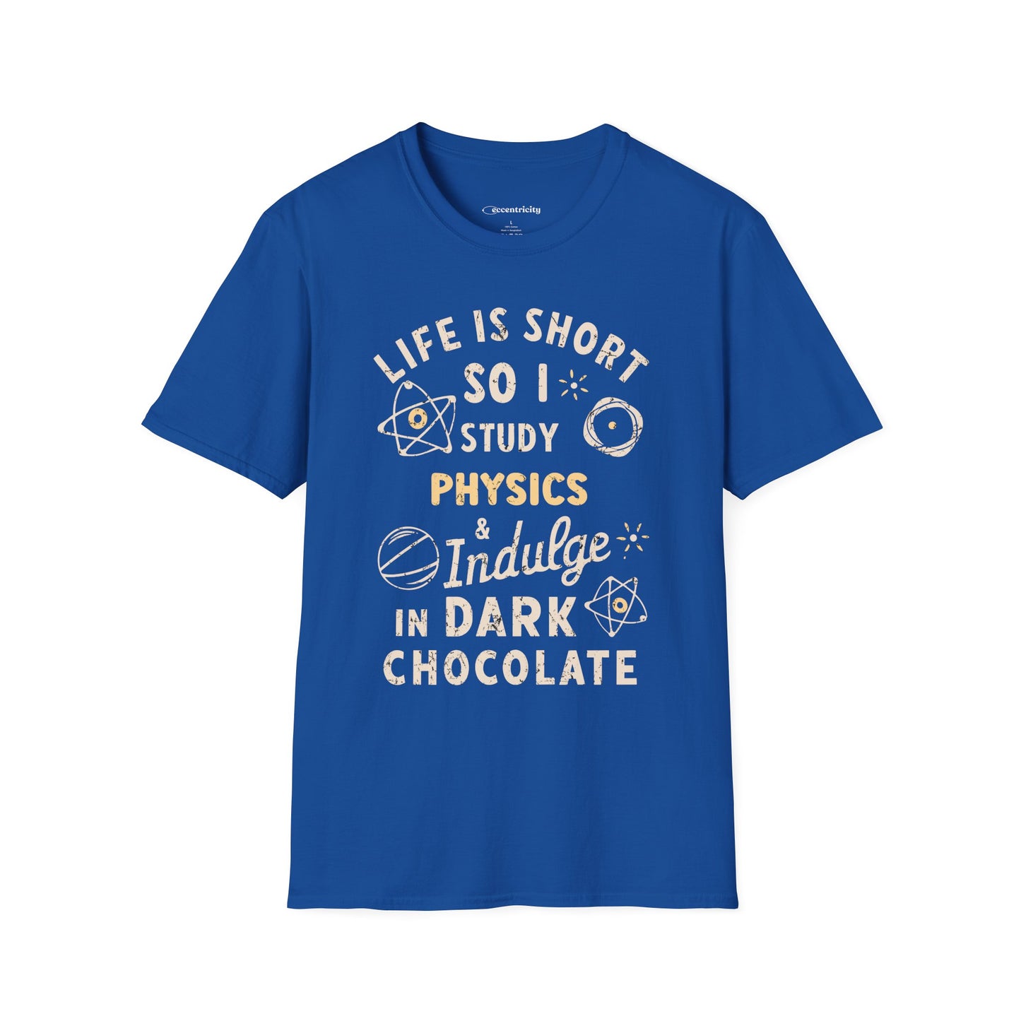 "I study Physics and Indulge in Dark Chocolate" Premium Physics Shirt