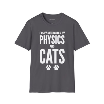 Easily Distracted by Physics and Cats - Premium Physics Shirt