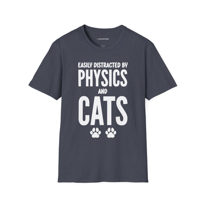 Easily Distracted by Physics and Cats - Premium Physics Shirt