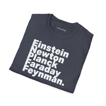 "Einstein Newton Planck Fraday Feynman"Premium Physics Shirt