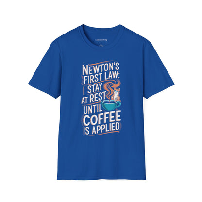 "Newton's 1st LawCoffee Cat" Premium Physics Shirt