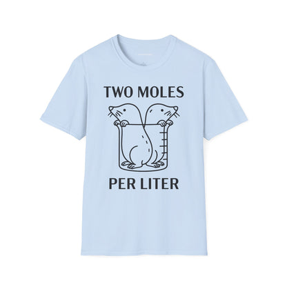 "Two Moles Per LIter" - An Ultimate Tee for Chemistry Lovers 🧪⚡