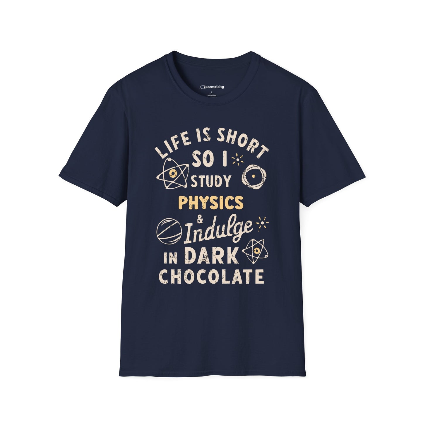 "I study Physics and Indulge in Dark Chocolate" Premium Physics Shirt
