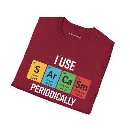 "I Use SARCASM Periodically" - An Ultimate Tee for Chemistry Lovers 🧪⚡