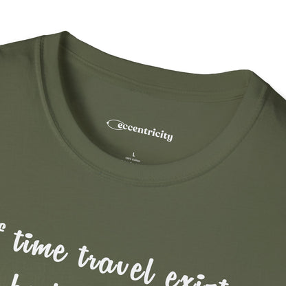 "If time travel exists 002" Premium Physics Shirt