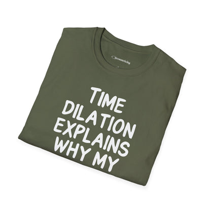"Time Dilation Expalins 003" Premium Physics Shirt
