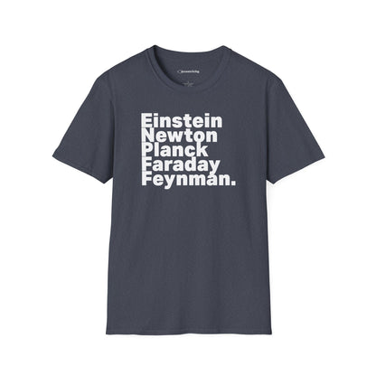 "Einstein Newton Planck Fraday Feynman"Premium Physics Shirt