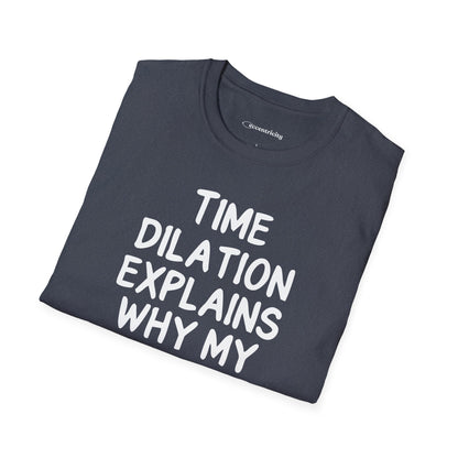"Time Dilation Expalins 003" Premium Physics Shirt