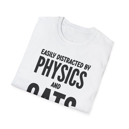 Easily Distracted by Physics and Cats - Premium Physics Shirt