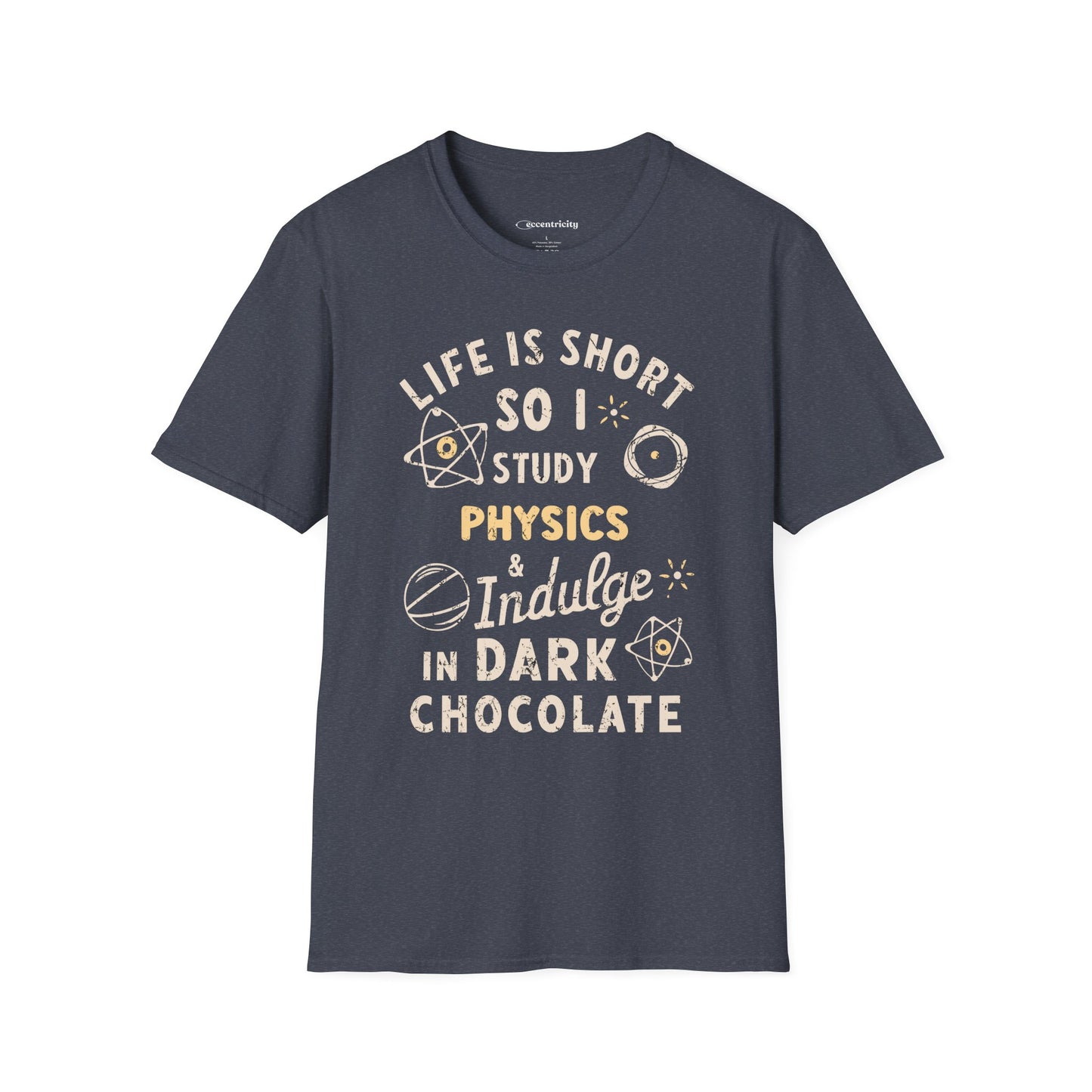"I study Physics and Indulge in Dark Chocolate" Premium Physics Shirt