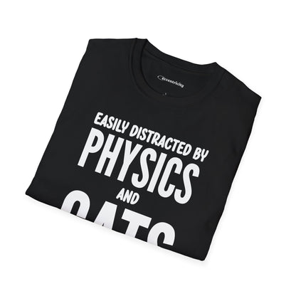 Easily Distracted by Physics and Cats - Premium Physics Shirt