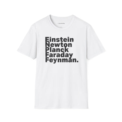 "Einstein Newton Planck Fraday Feynman"Premium Physics Shirt