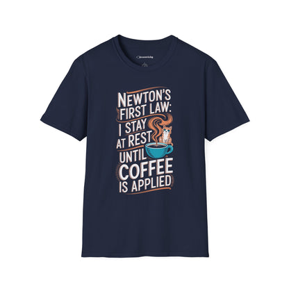 "Newton's 1st LawCoffee Cat" Premium Physics Shirt