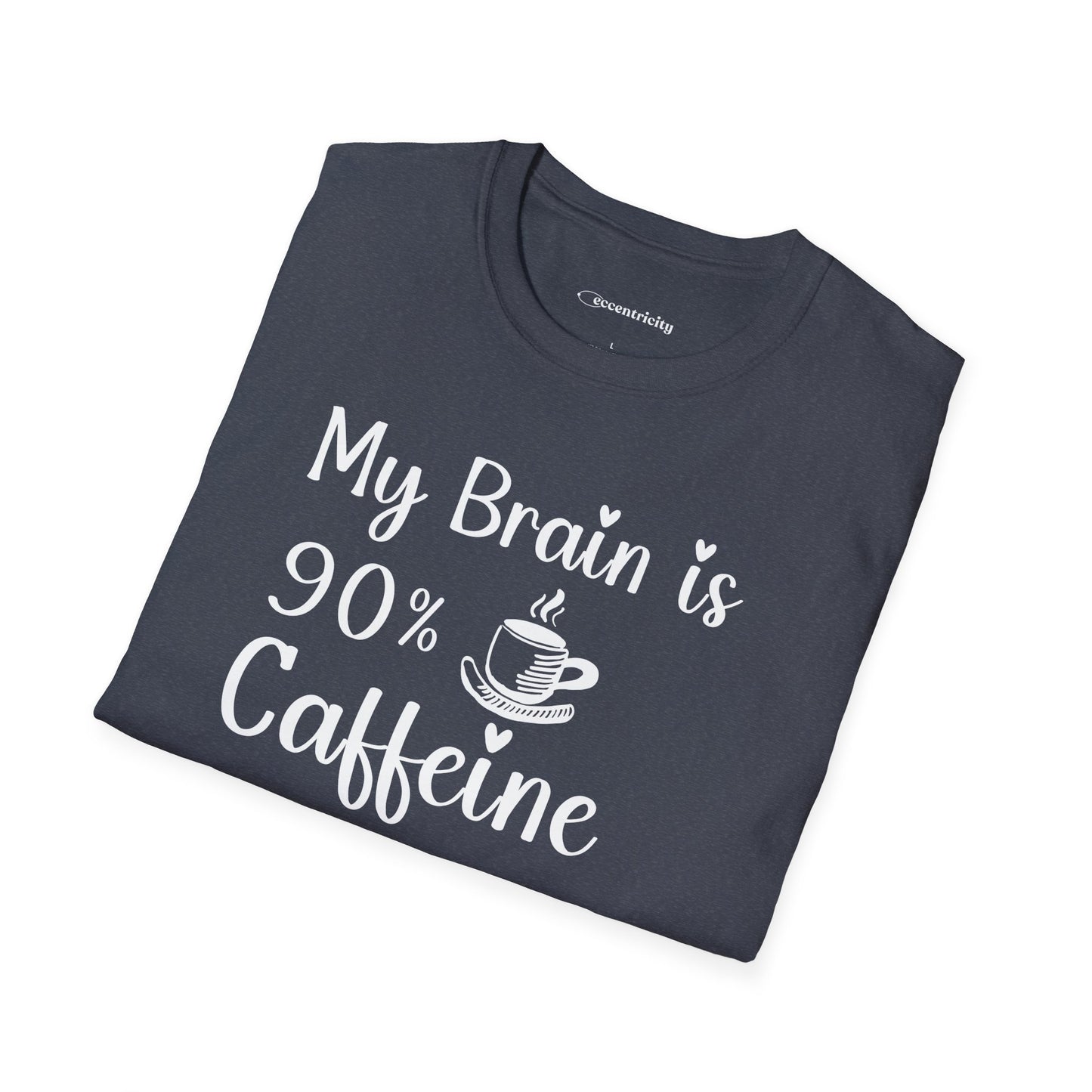 "My brain is 90% Coffee and 10% Physics" Premium Physics Shirt