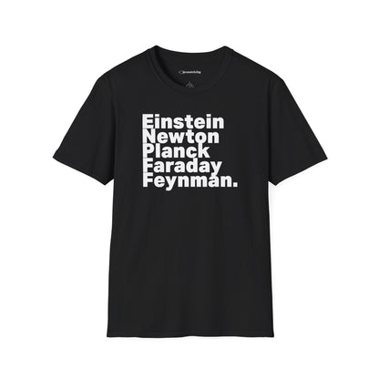 "Einstein Newton Planck Fraday Feynman"Premium Physics Shirt