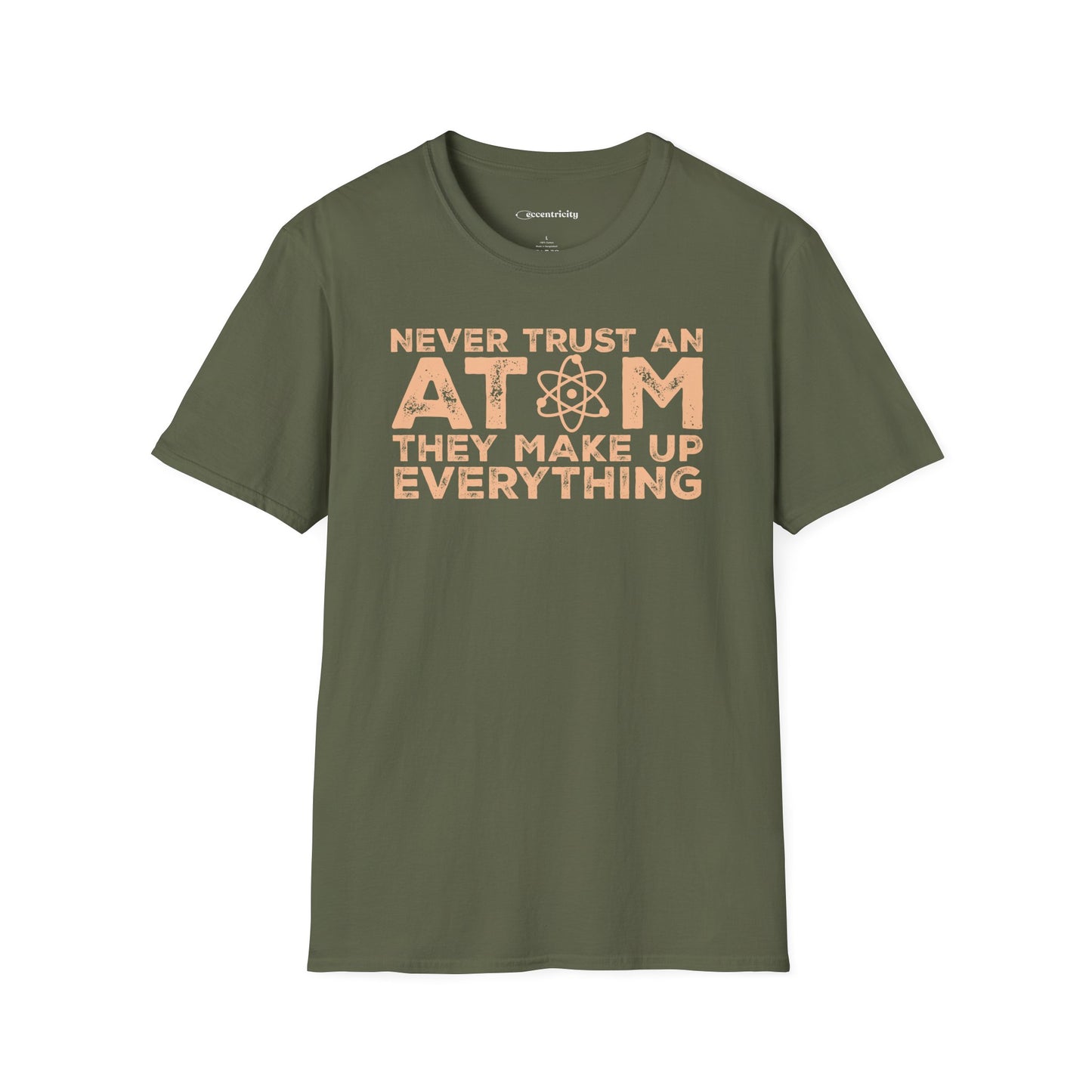 "Never Trust Atoms" Premium Physics Shirt