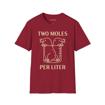 "Two Moles Per LIter" - An Ultimate Tee for Chemistry Lovers 🧪⚡