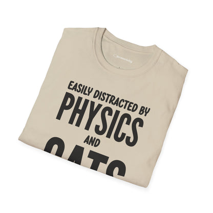 Easily Distracted by Physics and Cats - Premium Physics Shirt