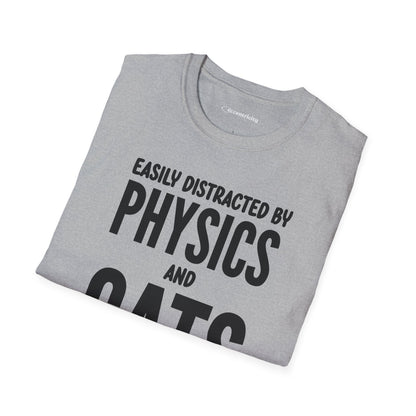 Easily Distracted by Physics and Cats - Premium Physics Shirt