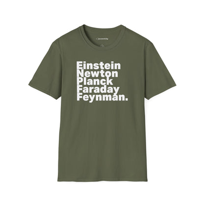 "Einstein Newton Planck Fraday Feynman"Premium Physics Shirt