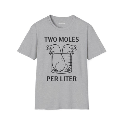 "Two Moles Per LIter" - An Ultimate Tee for Chemistry Lovers 🧪⚡