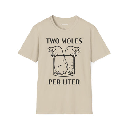 "Two Moles Per LIter" - An Ultimate Tee for Chemistry Lovers 🧪⚡