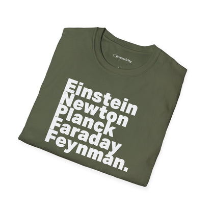 "Einstein Newton Planck Fraday Feynman"Premium Physics Shirt