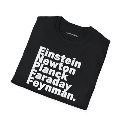 "Einstein Newton Planck Fraday Feynman"Premium Physics Shirt