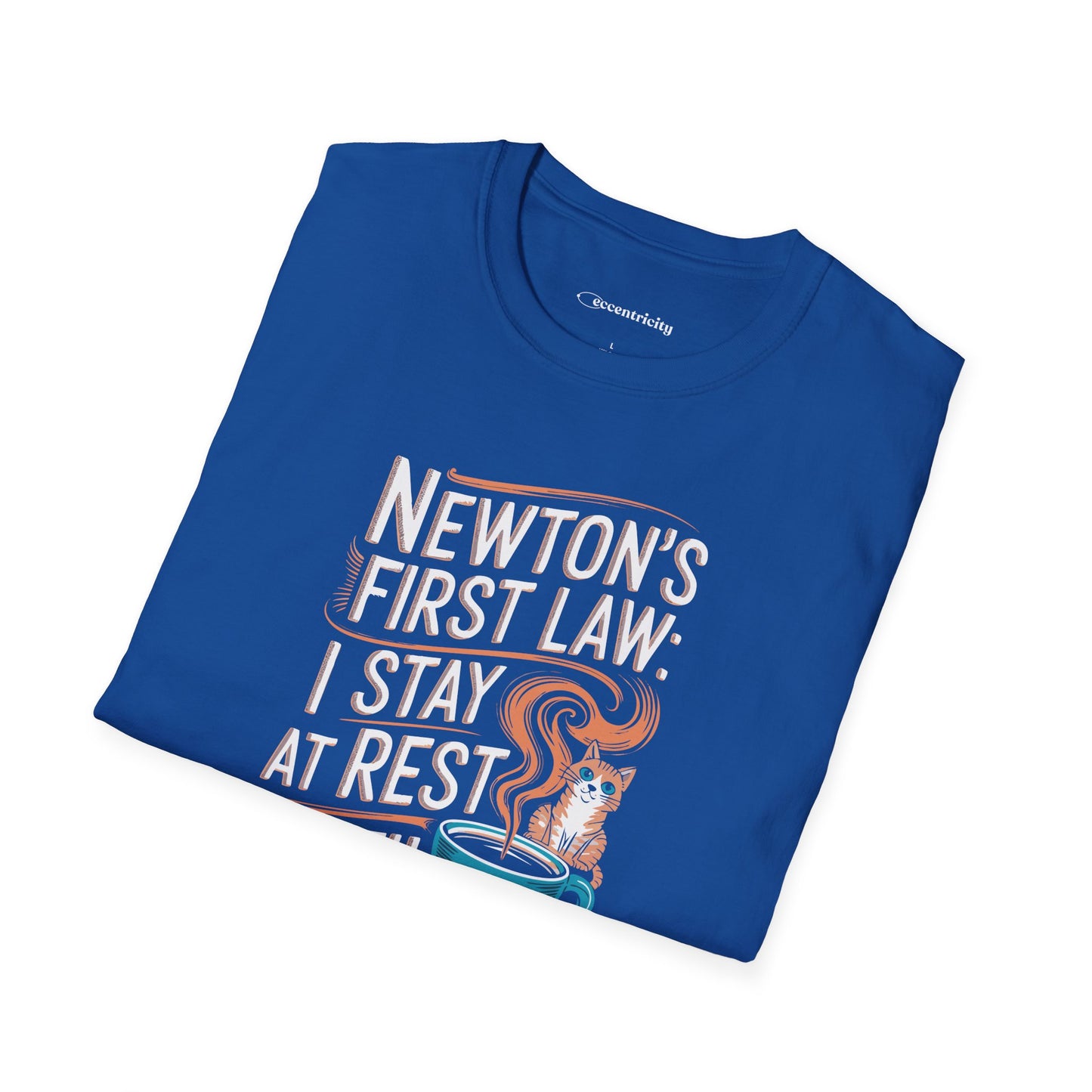 "Newton's 1st LawCoffee Cat" Premium Physics Shirt