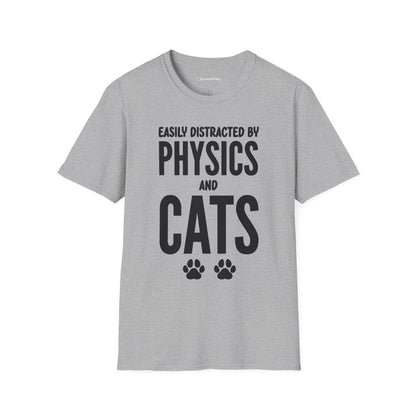 Easily Distracted by Physics and Cats - Premium Physics Shirt