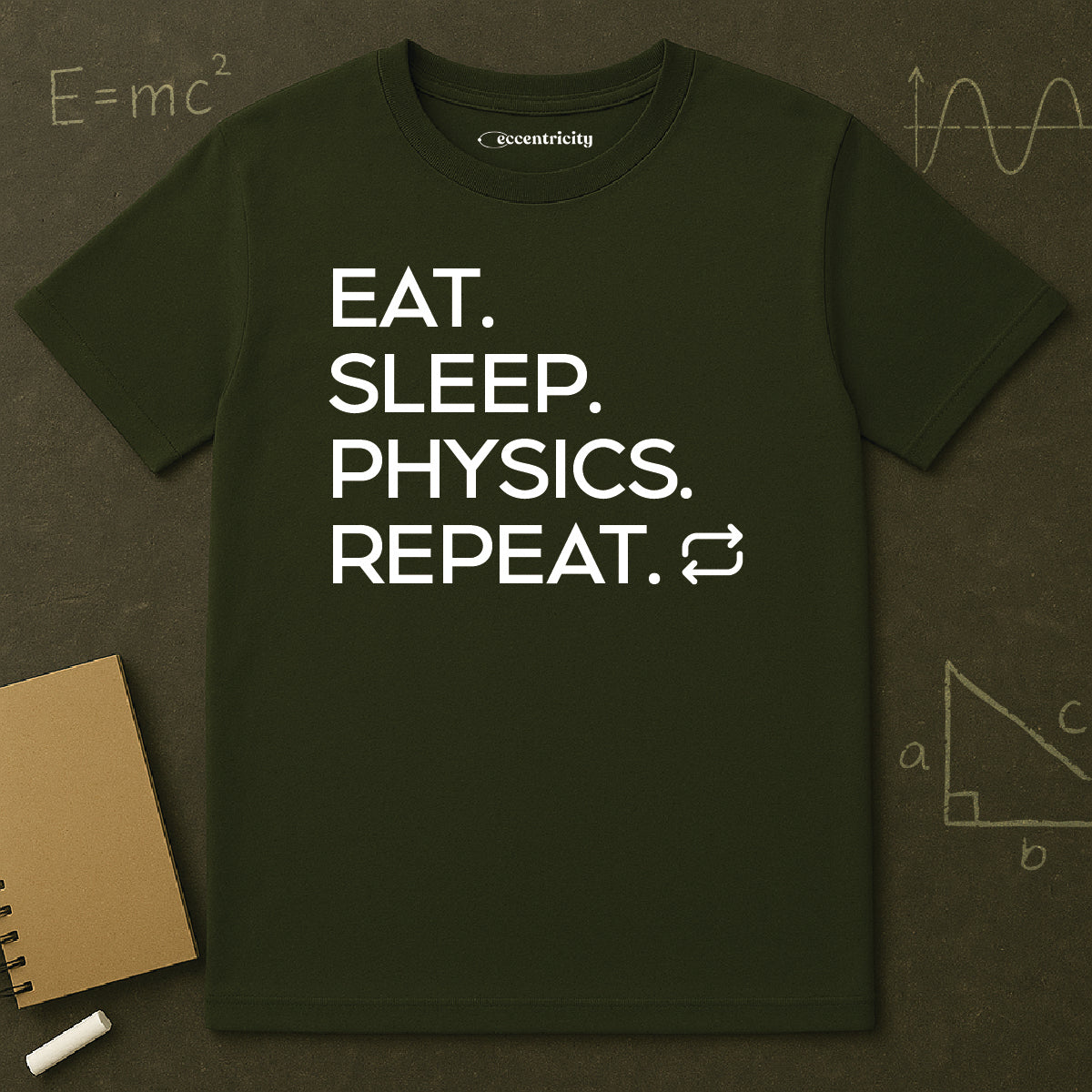 "Eat Sleep Physics Repeat" A Physics Themed Tee 🧪⚡