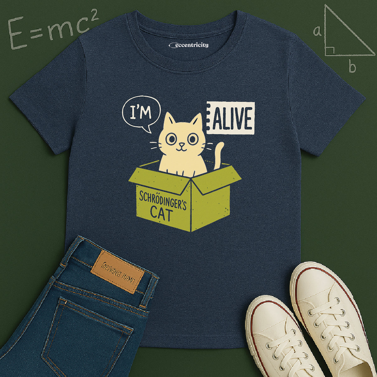 "I'm Alive Schrodinger's Cat" Premium Physics Shirt