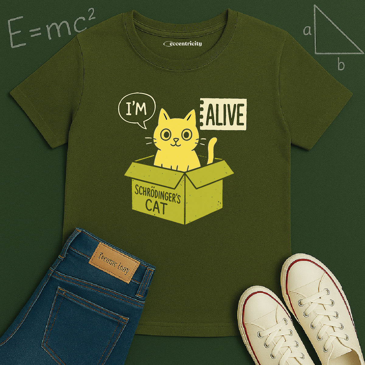 "I'm Alive Schrodinger's Cat" Premium Physics Shirt
