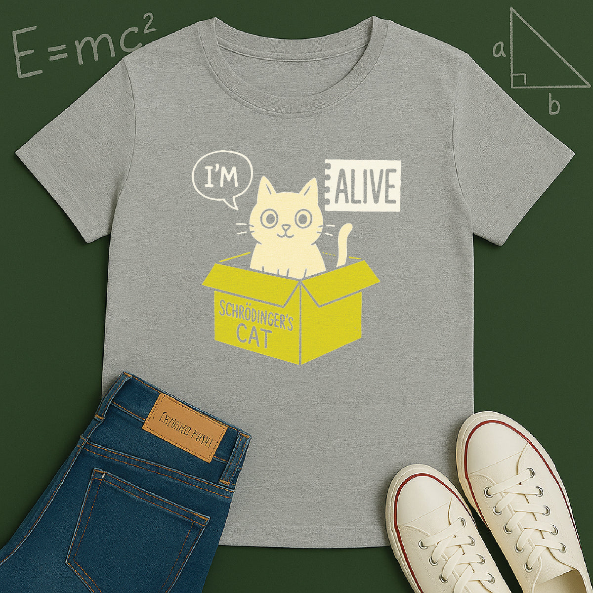 "I'm Alive Schrodinger's Cat" Premium Physics Shirt