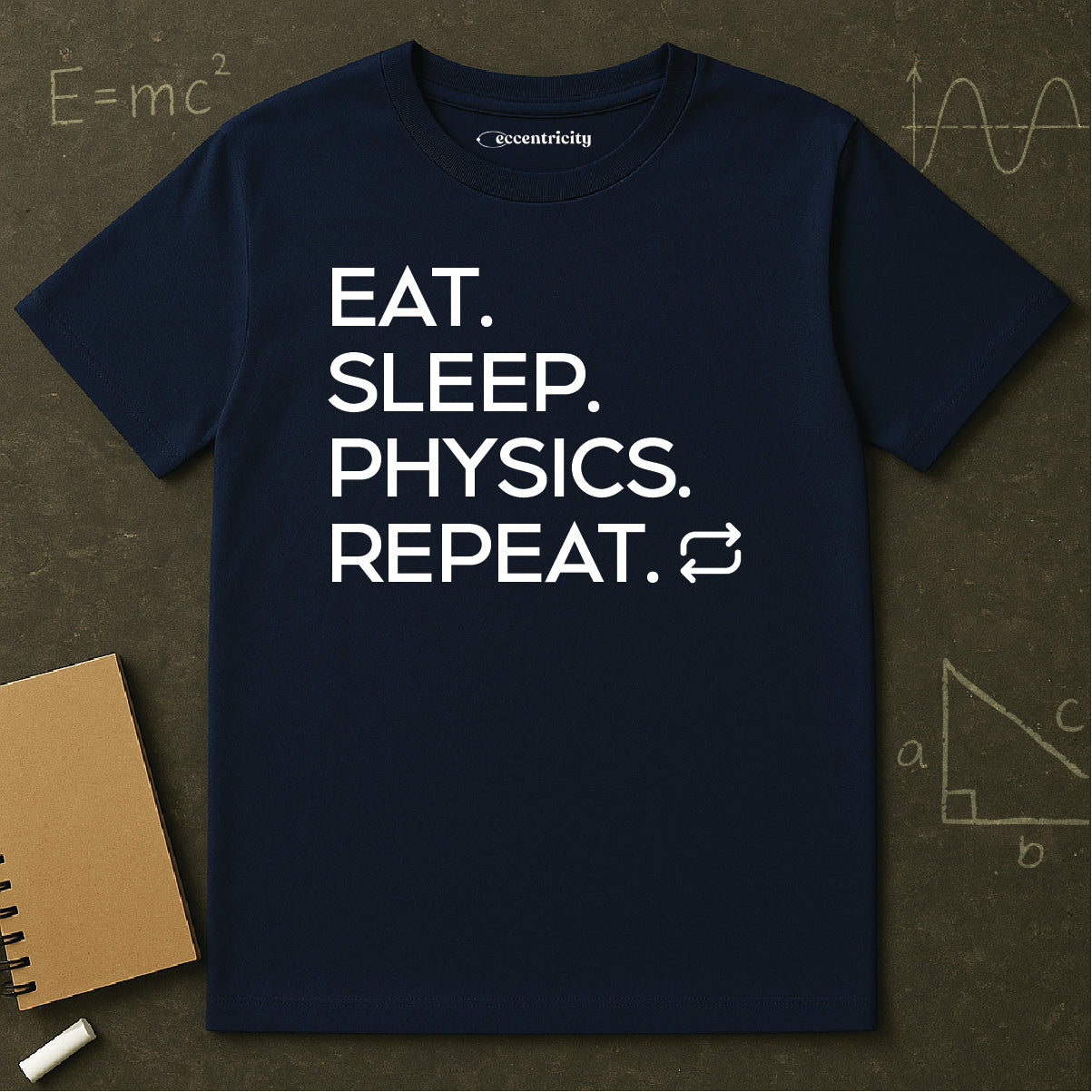 "Eat Sleep Physics Repeat" A Physics Themed Tee 🧪⚡