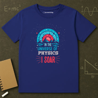 " In the Universe of Physics, I soar" Premium Physics Shirt