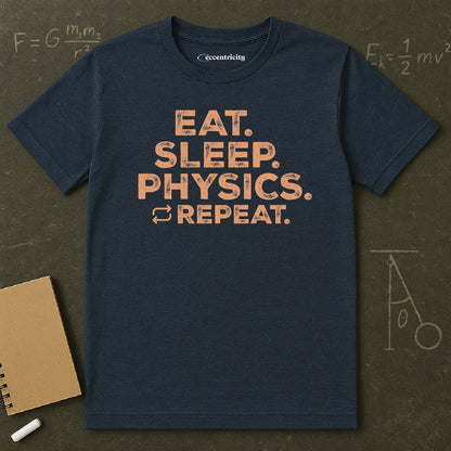 "Eat Sleep Physics" Premium Physics Shirt