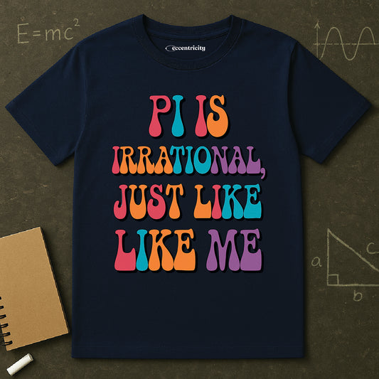 "Pi is Irrational 70s" Premium Physics Shirt