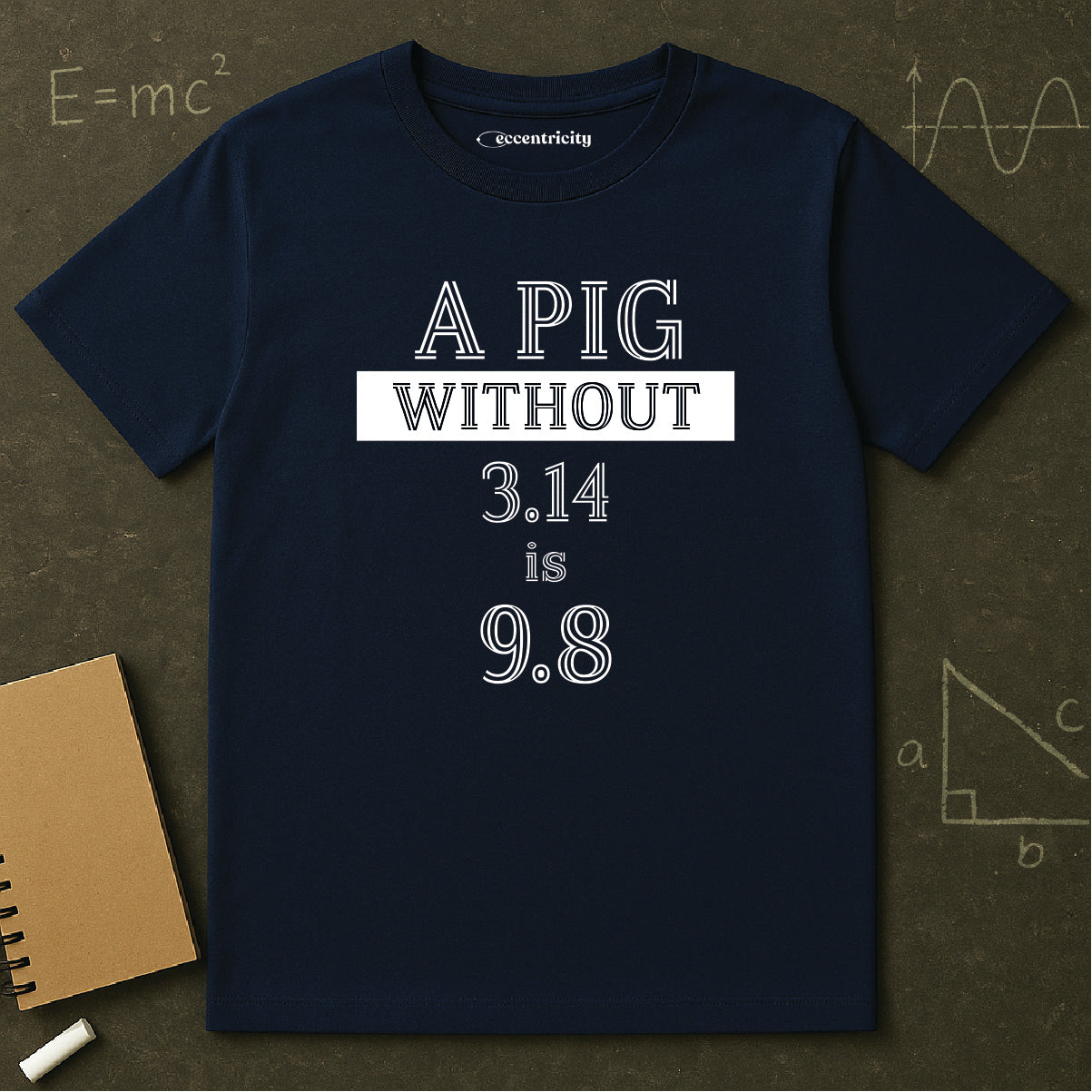"A Pig without 3.14" dark Premium Physics Shirt