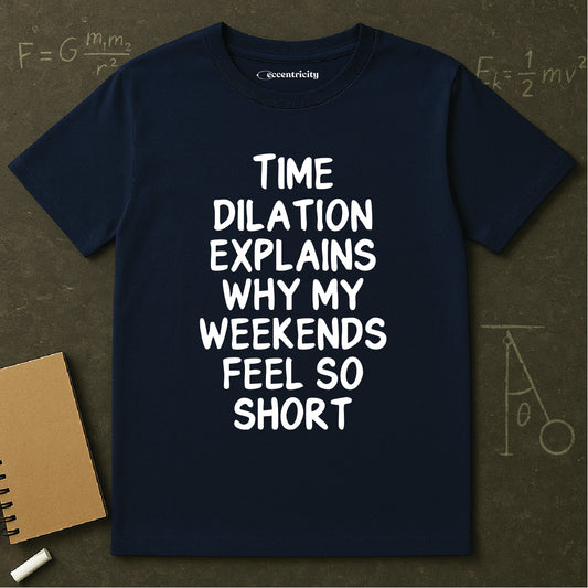 "Time Dilation Expalins 003" Premium Physics Shirt