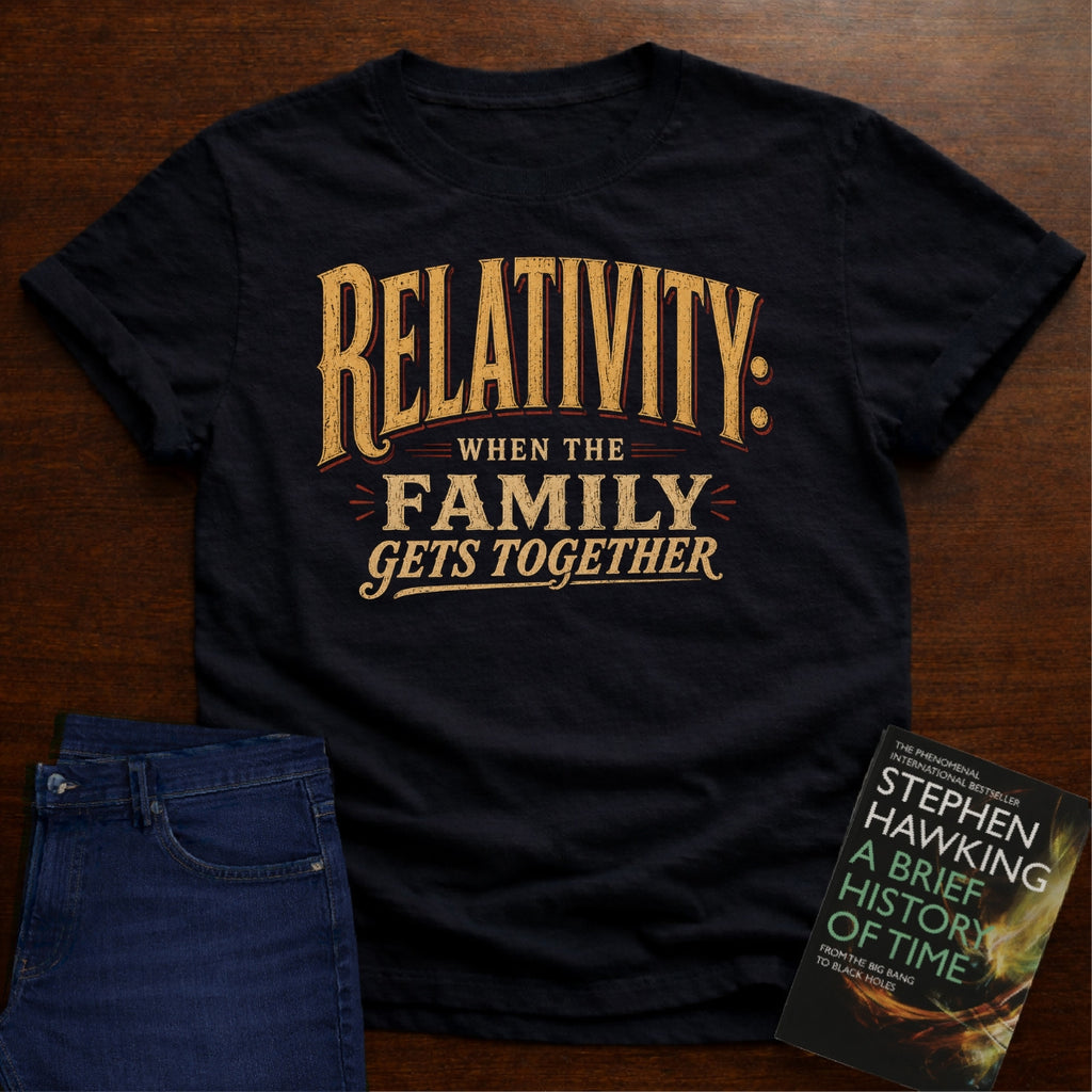 RELATIVITY: WHEN THE FAMILY GETS TOGETHER. T-SHIRT